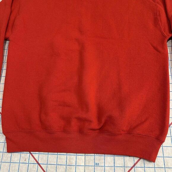 Vintage 90s Blank Red Fruit Of The Loom Best Sweatshirt Size Medium Made In USA - Picture 15 of 15